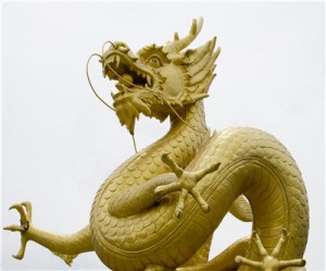 China gold dragon