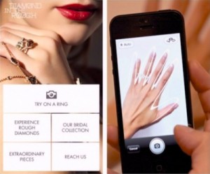 Modern day diamond ring shopping: try it on your smartphone first