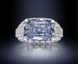 Blue diamond ring