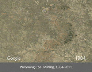 Timelapse video shows massive Wyoming coal mining growth