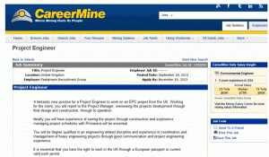 careermine job posting
