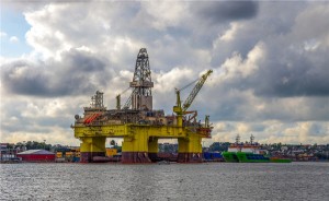 Oil rig in the Norwegian port of Sandnes.