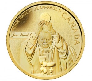 Canadian mint honours Pope John Paul II with gold, silver coins