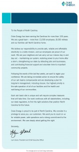 Duke Energy tries to retain customers after charged with illegally pumping coal ash into rivers