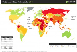 Resource rich countries lead global conflict and political violence index