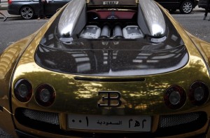 Gold Arab supercar hits the streets of London