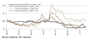 Uranium price building on gains