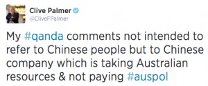 Aussie mining tycoon Palmer's aversion to China just got a bit too far