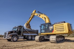 This is what the CAT 336F L XE hybrid excavator looks like