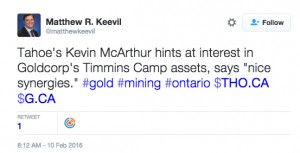 Tahoe may go after Goldcorp’s assets in Ontario — report