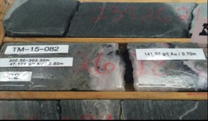 Site visit - Integra Golds's Lamaque Project - Core from Triangle