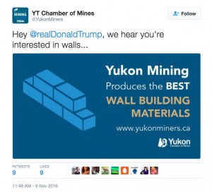 Canada’s Yukon Chamber of Mines slammed over Trump-related tweet