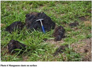 Manganese - Photo 6 Manganese clasts on surface