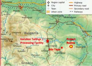 Velocity Minerals - exciting gold play in Bulgaria - map2