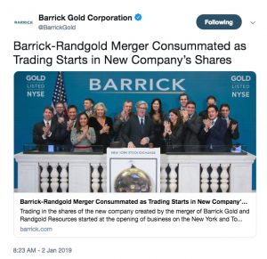 New era for Barrick Gold begins