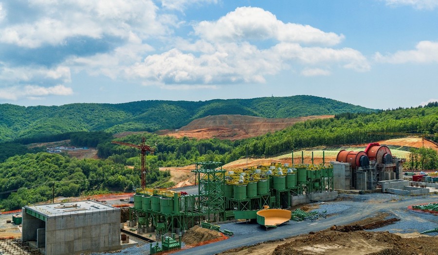 Construction of processing plant at Skouries. (Image courtesy of Eldorado Gold) 