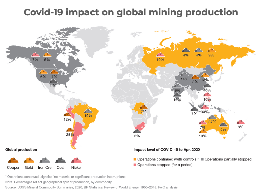 Map shows global mining "relatively unscathed" by  pandemic