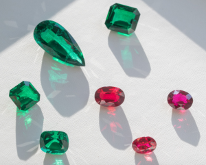Emeralds and rubies Gemfeilds