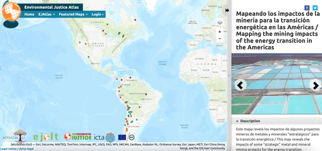 Interactive map, report show socio-environmental impacts of energy transition