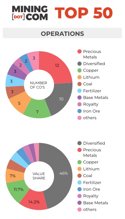 Top 50 biggest mining companies: Operations 