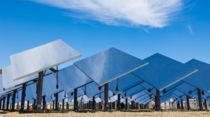 CSIRO’s solar thermal facility in Newcastle has 400 mirrors.