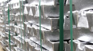 Aluminium ingots.