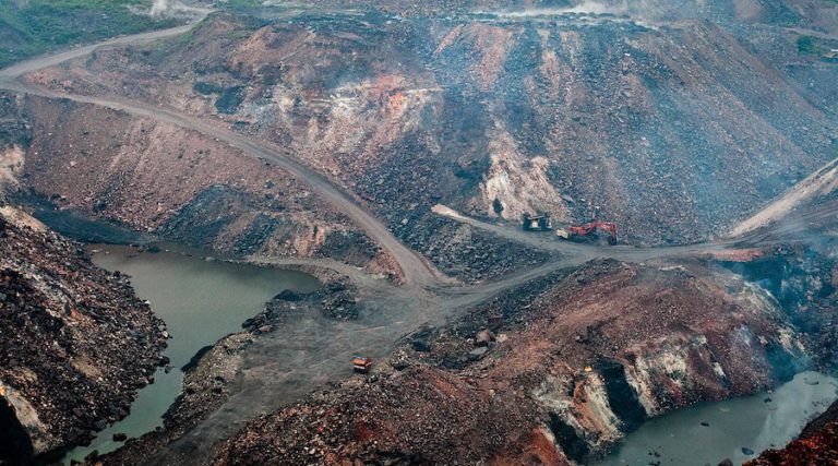 Open-pit mine in Jharia, India