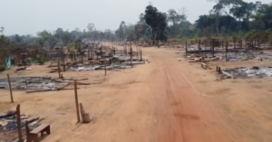 Illegal mining camp in the Agua Blanca sector located within the Caura National Park in the southern Bolivar state.