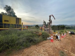 Diamond drilling underway at Colossus Ionic Clay Project in Brazil. (Image: Viridis)